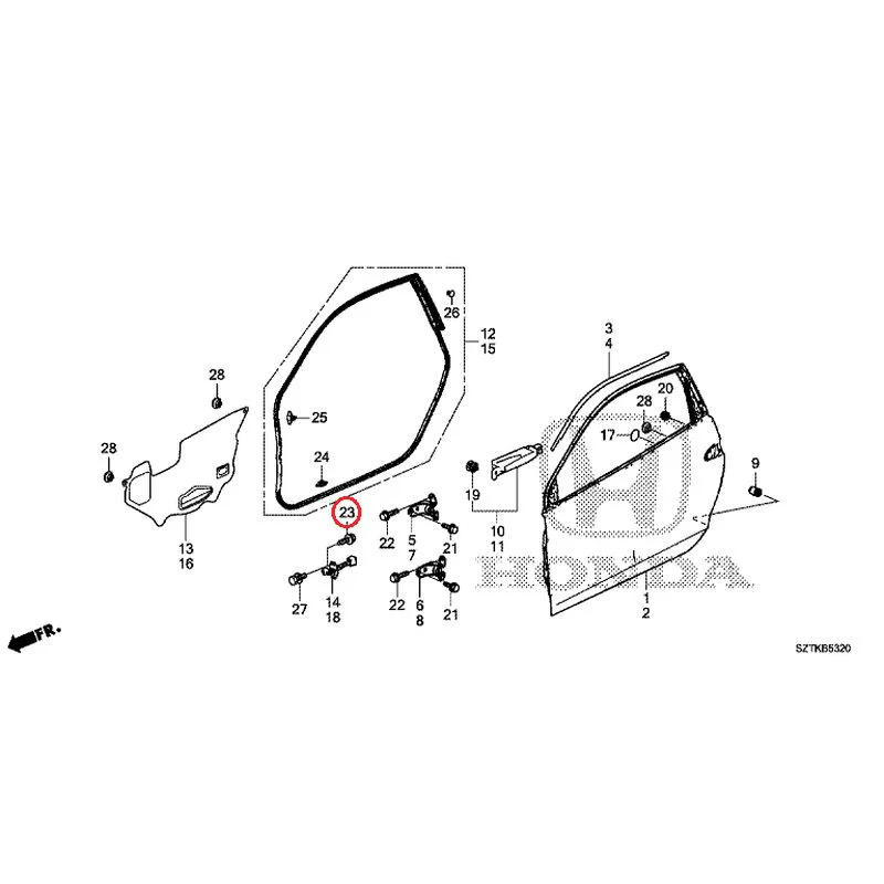 [NEW] JDM HONDA CR-Z ZF2 2014 Door Panels GENUINE OEM - Image 25