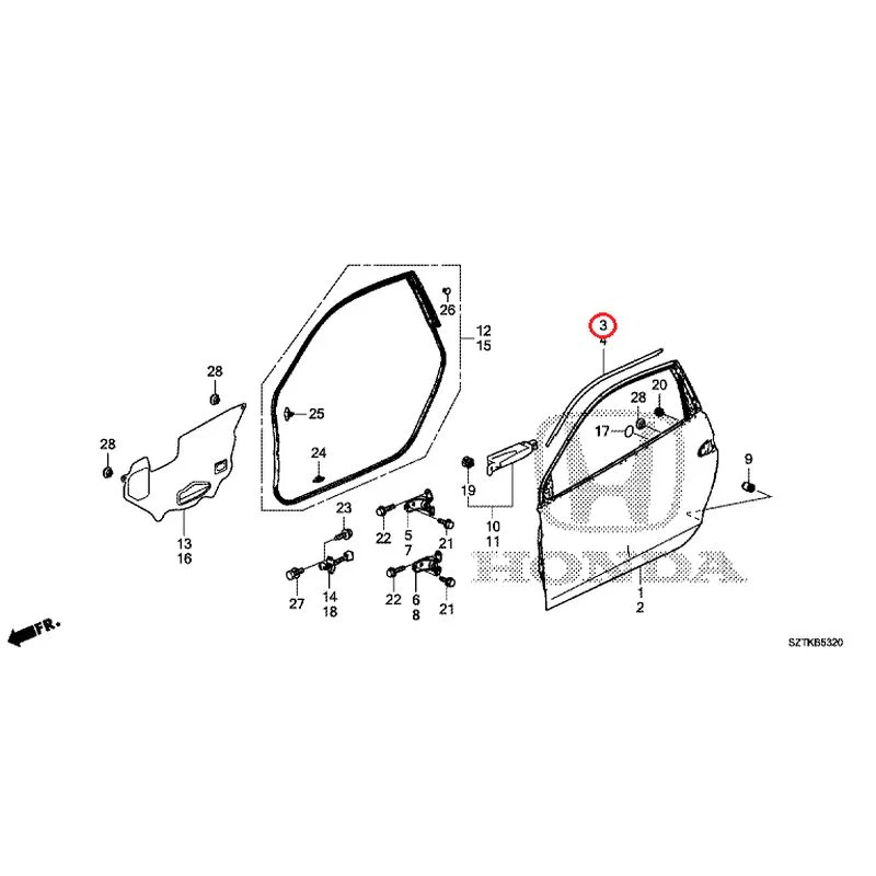 [NEW] JDM HONDA CR-Z ZF2 2014 Door Panels GENUINE OEM - Image 4
