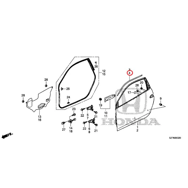 [NEW] JDM HONDA CR-Z ZF2 2014 Door Panels GENUINE OEM - Image 5