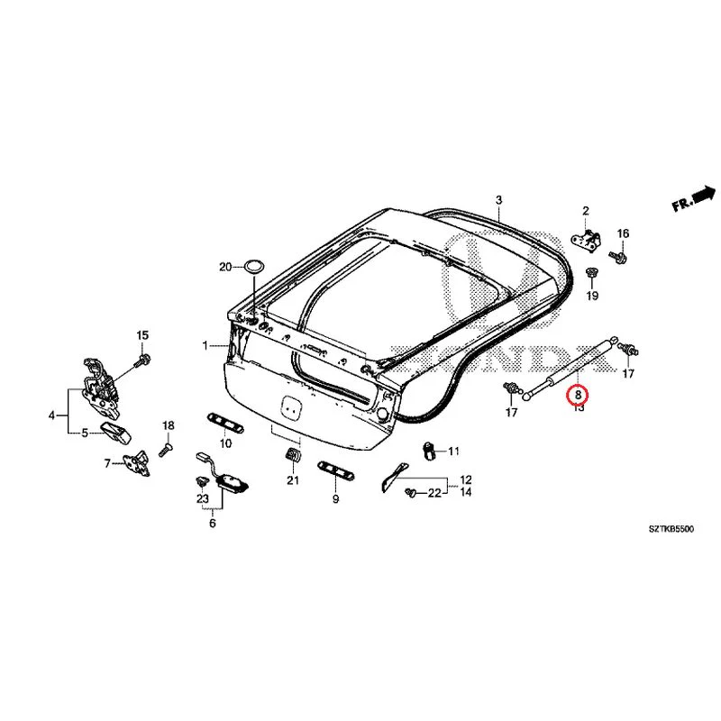 [NEW] JDM HONDA CR-Z ZF2 2014 Tailgate GENUINE OEM - Image 10