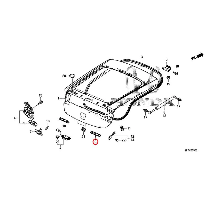 [NEW] JDM HONDA CR-Z ZF2 2014 Tailgate GENUINE OEM - Image 11