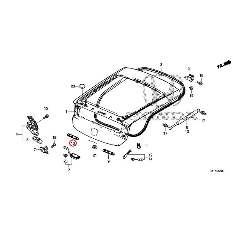 [NEW] JDM HONDA CR-Z ZF2 2014 Tailgate GENUINE OEM - Image 12