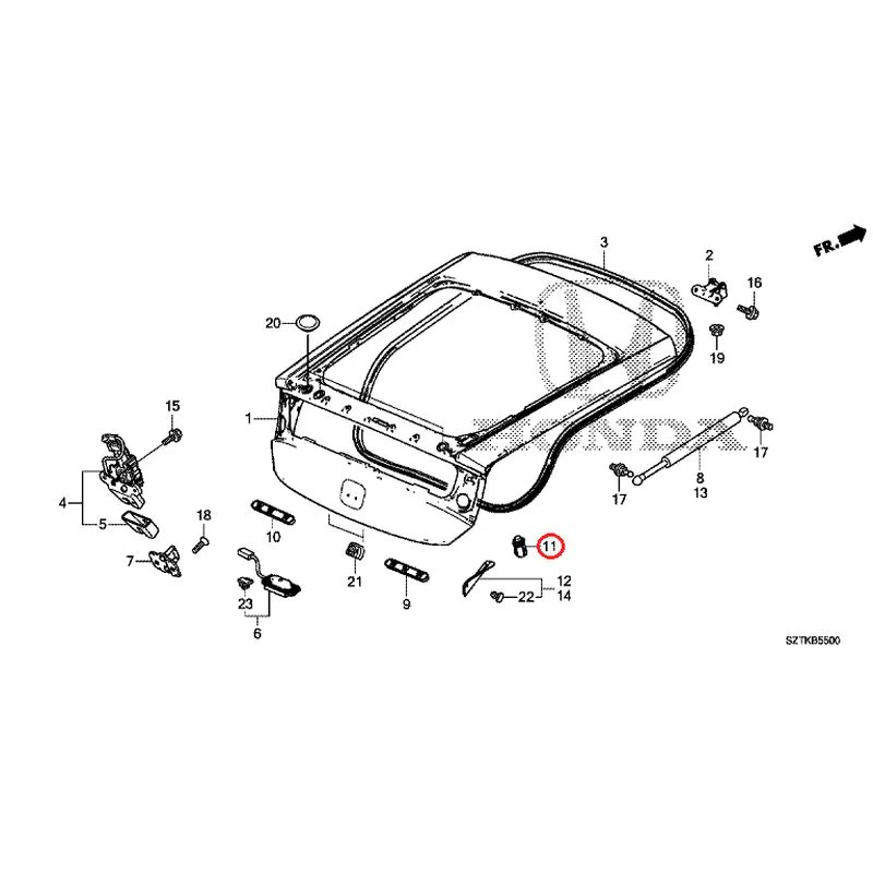 [NEW] JDM HONDA CR-Z ZF2 2014 Tailgate GENUINE OEM - Image 13