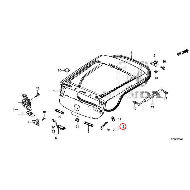 [NEW] JDM HONDA CR-Z ZF2 2014 Tailgate GENUINE OEM - Image 14