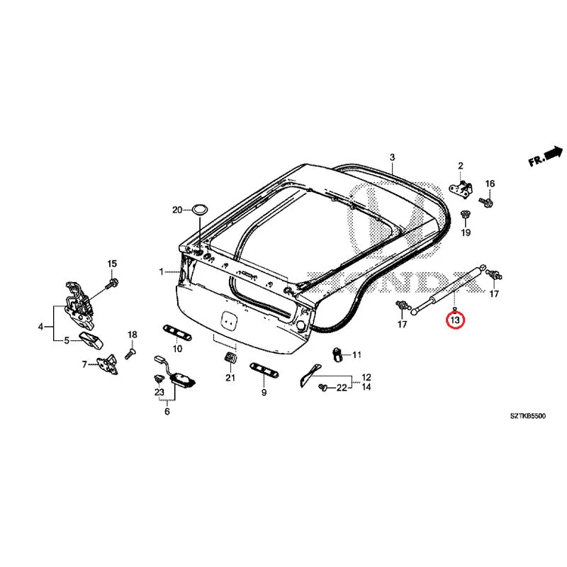 [NEW] JDM HONDA CR-Z ZF2 2014 Tailgate GENUINE OEM - Image 15