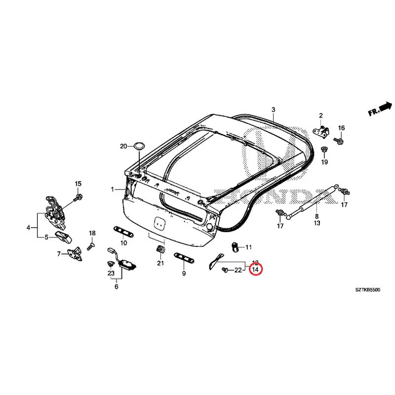 [NEW] JDM HONDA CR-Z ZF2 2014 Tailgate GENUINE OEM - Image 16