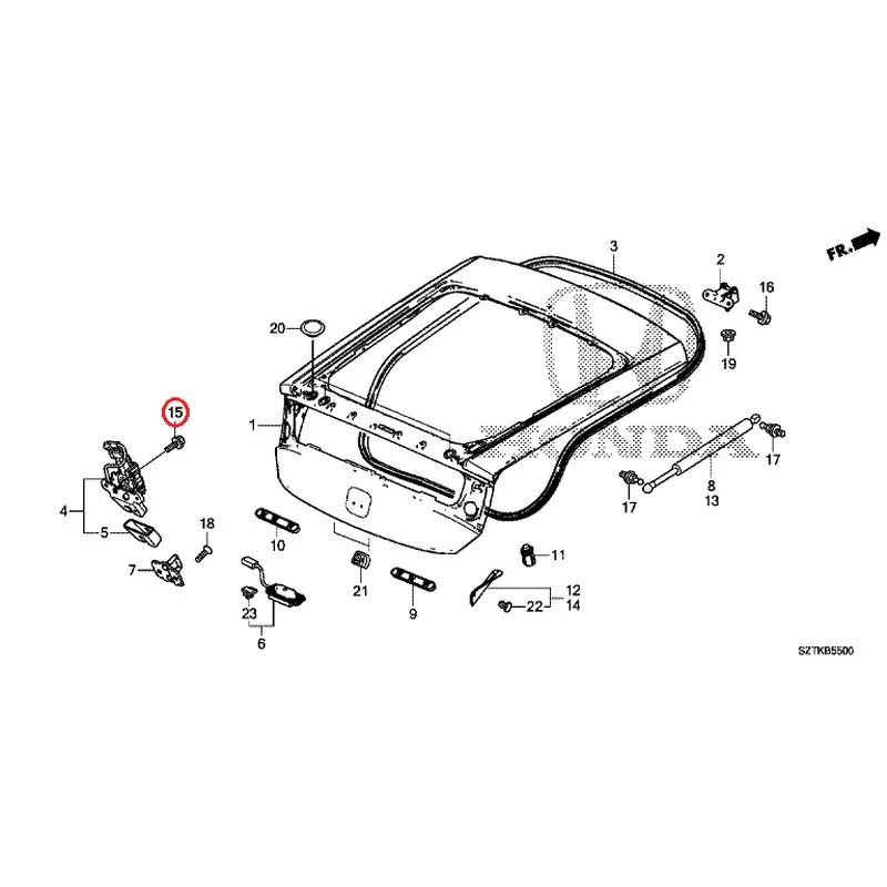 [NEW] JDM HONDA CR-Z ZF2 2014 Tailgate GENUINE OEM - Image 17