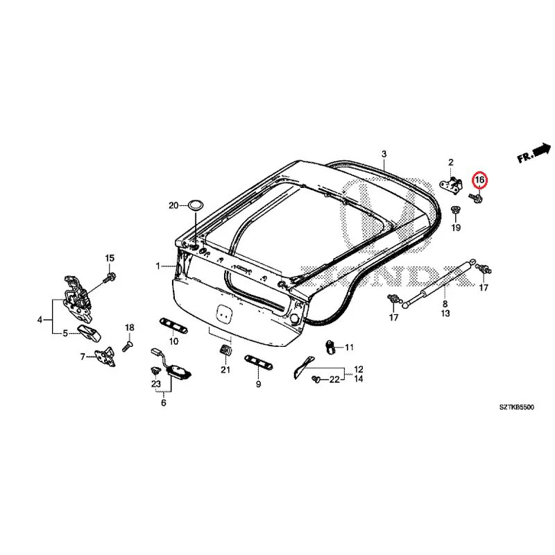 [NEW] JDM HONDA CR-Z ZF2 2014 Tailgate GENUINE OEM - Image 18