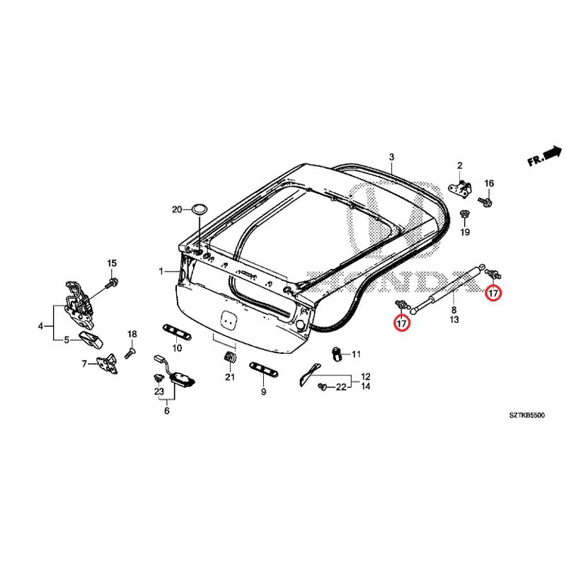 [NEW] JDM HONDA CR-Z ZF2 2014 Tailgate GENUINE OEM - Image 19