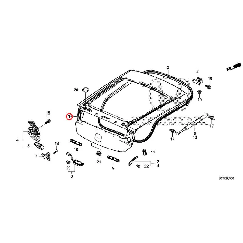 [NEW] JDM HONDA CR-Z ZF2 2014 Tailgate GENUINE OEM - Image 2