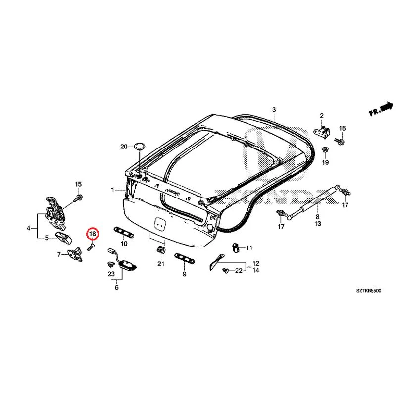 [NEW] JDM HONDA CR-Z ZF2 2014 Tailgate GENUINE OEM - Image 20