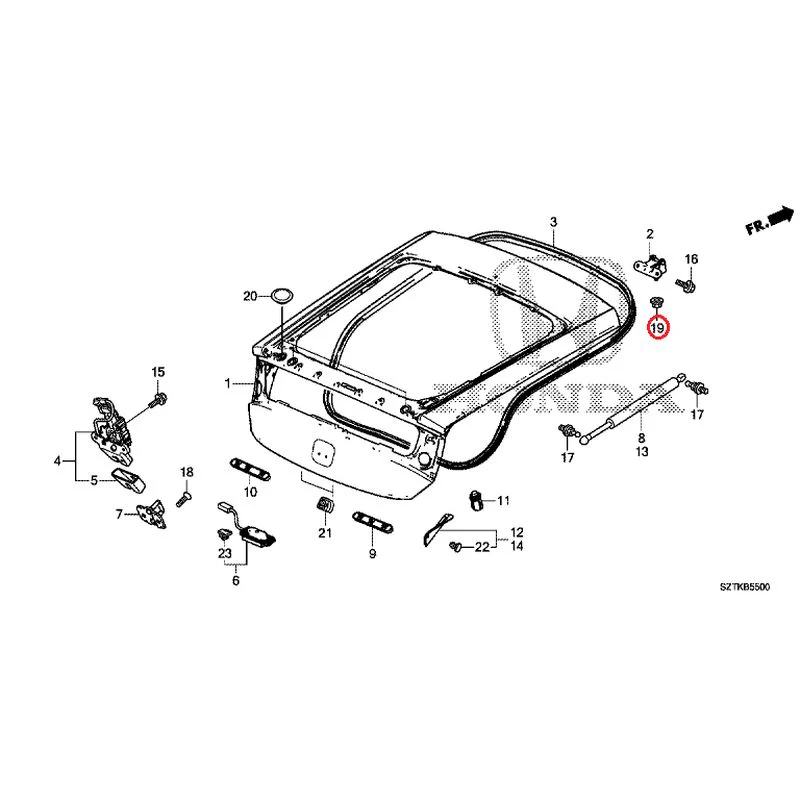 [NEW] JDM HONDA CR-Z ZF2 2014 Tailgate GENUINE OEM - Image 21