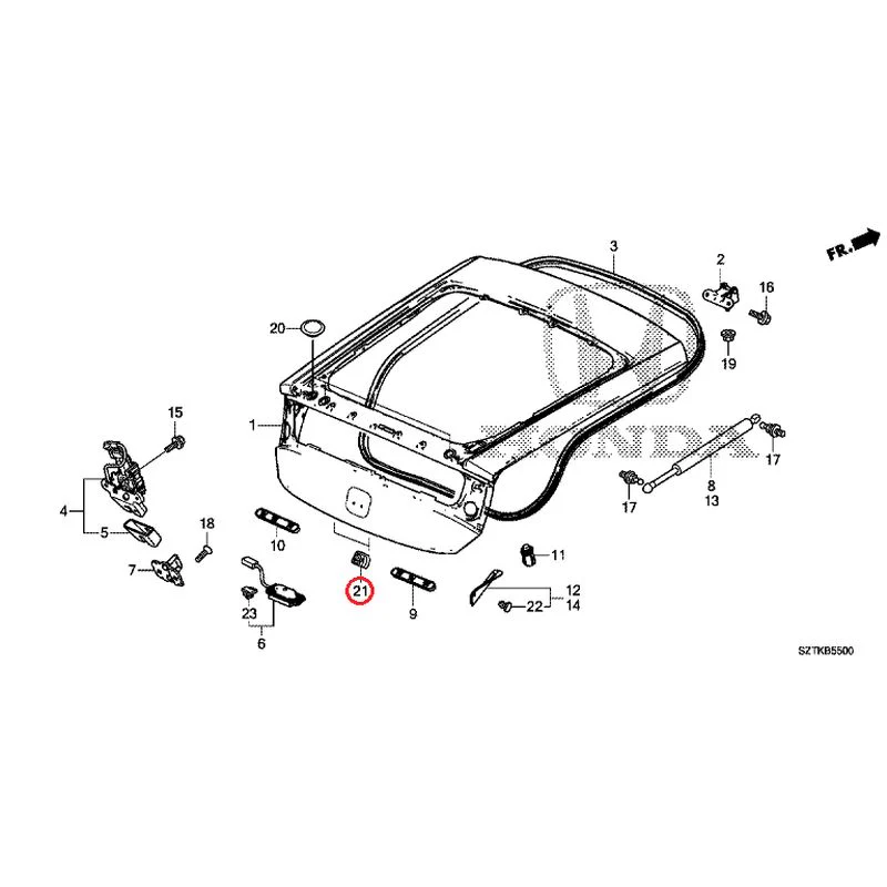 [NEW] JDM HONDA CR-Z ZF2 2014 Tailgate GENUINE OEM - Image 23