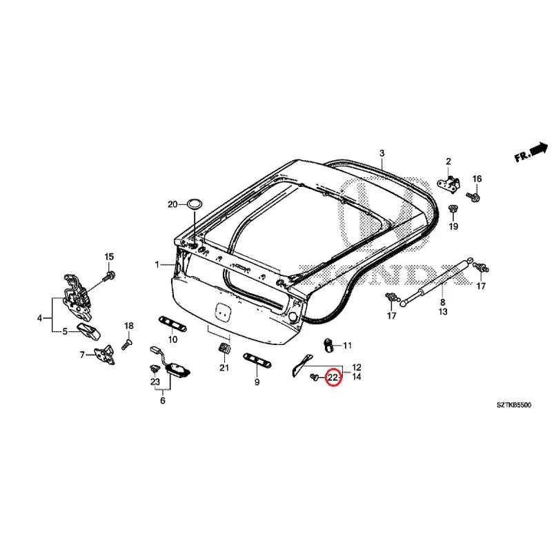 [NEW] JDM HONDA CR-Z ZF2 2014 Tailgate GENUINE OEM - Image 24
