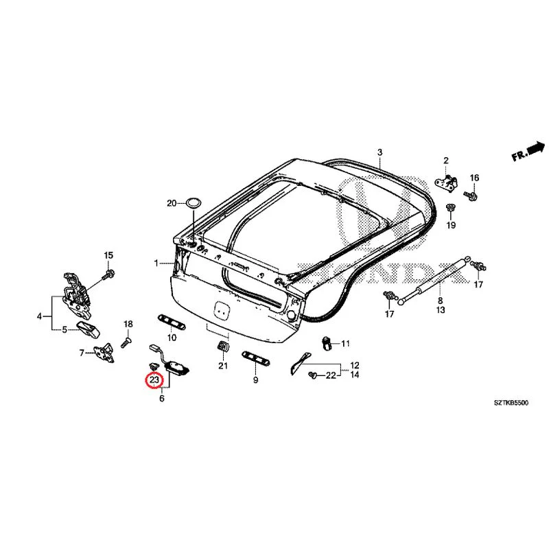 [NEW] JDM HONDA CR-Z ZF2 2014 Tailgate GENUINE OEM - Image 25