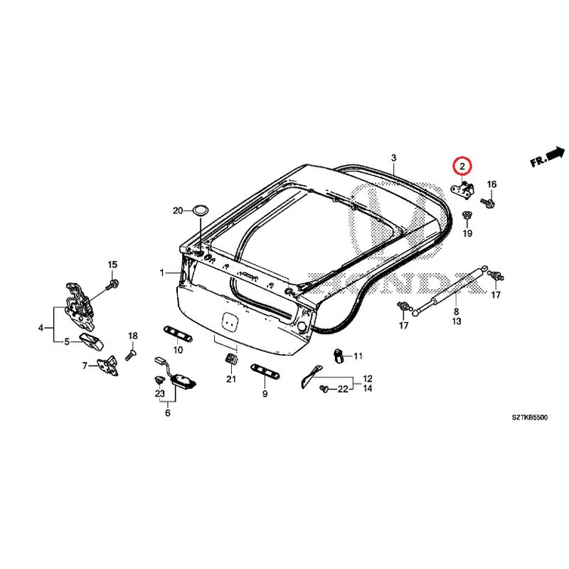 [NEW] JDM HONDA CR-Z ZF2 2014 Tailgate GENUINE OEM - Image 3