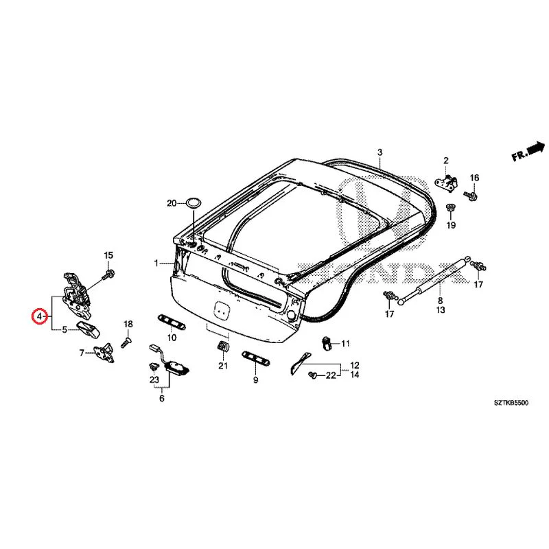 [NEW] JDM HONDA CR-Z ZF2 2014 Tailgate GENUINE OEM - Image 6