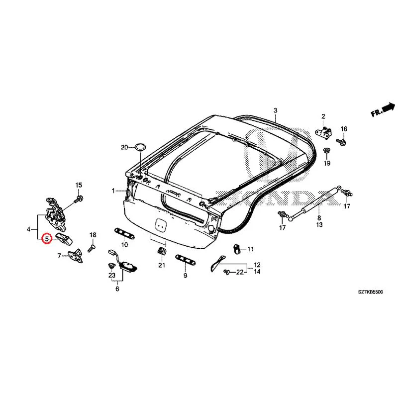 [NEW] JDM HONDA CR-Z ZF2 2014 Tailgate GENUINE OEM - Image 7