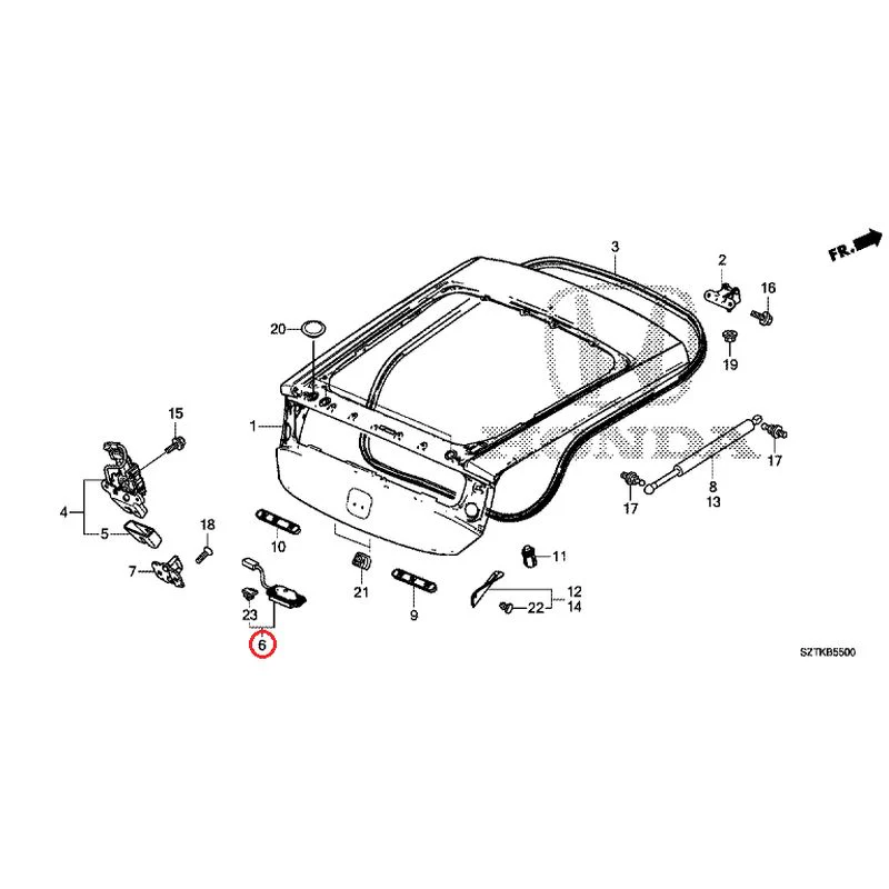 [NEW] JDM HONDA CR-Z ZF2 2014 Tailgate GENUINE OEM - Image 8