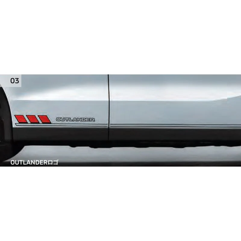 [NEW] JDM Mitsubishi OUTLANDER PHEV GN0W Side Decals Genuine OEM - Image 2